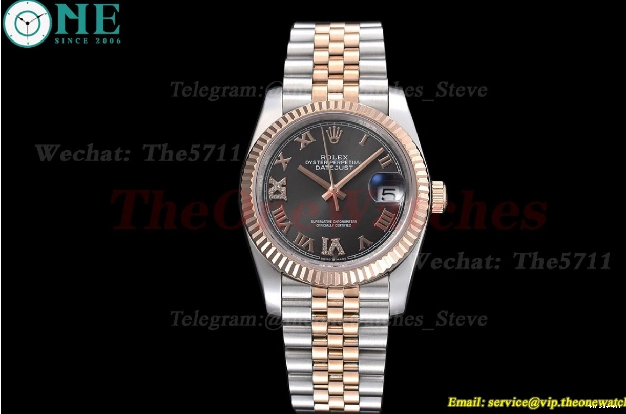 Jub RG GDF MY8215 36mm 126231 Grey Datejust SS Dial 0215